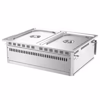 Ugrađena električna bain-marie – 3 kW – 2x GN 1/1 – s odvodnim slavinom