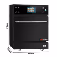 Commercial High Speed Oven - Touchscreen - 3.5kW - Black - Ventless - incl. Pizza Tray, Mesh Basket, Non-stick Baking Tray | 80% Faster Cooking