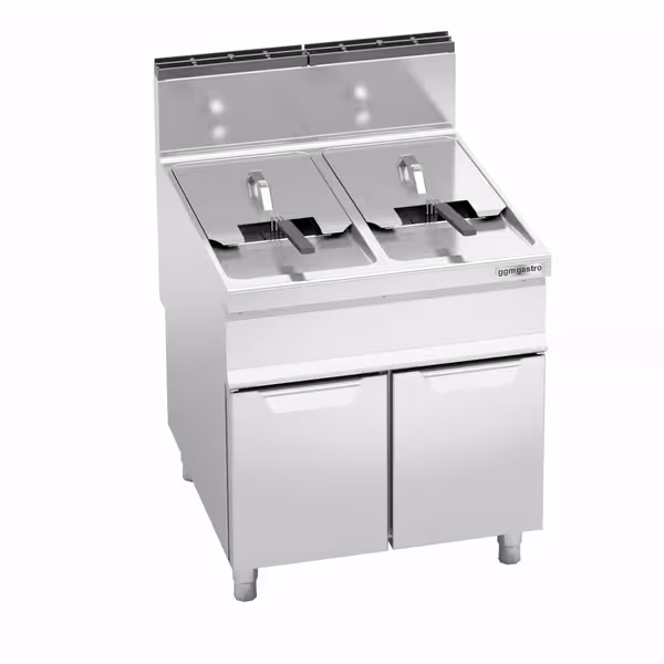 Gázüzemű dupla olajsütő - álló - 20+20 liter - 35 kW
