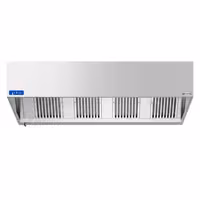 Commercial Wall-Mounted Extractor Hood with Motor – 2000mm – with Speed Controller, Baffle Filters & Lighting