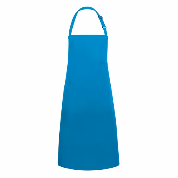 (6 pieces) KARLOWSKY | Basic Chef Bib Apron with Pocket – Turquoise - 750×900 mm - 2-Section Pocket