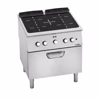 Placa vitrocerâmica de bancada - 12,8kW - 4 zonas de cozedura - com forno de convecção elétrico - 4,7kW