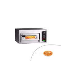 Electric Deck Pizza Oven - Single Deck - Refractory Stone Deck - 1 x Ø 35cm (13.8") - 230V Single Phase | 13A Plug - Mechanical Controls - up to 450°C
