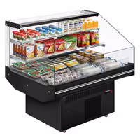 Commercial Island Chiller - 1281x975mm - 180 Litres - Open-Top - Black