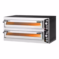 Electric Deck Pizza Oven - Twin Deck - Refractory Stone Deck - 6+6 x Ø 35cm (13.8") - Mechanical Controls - up to 450°C