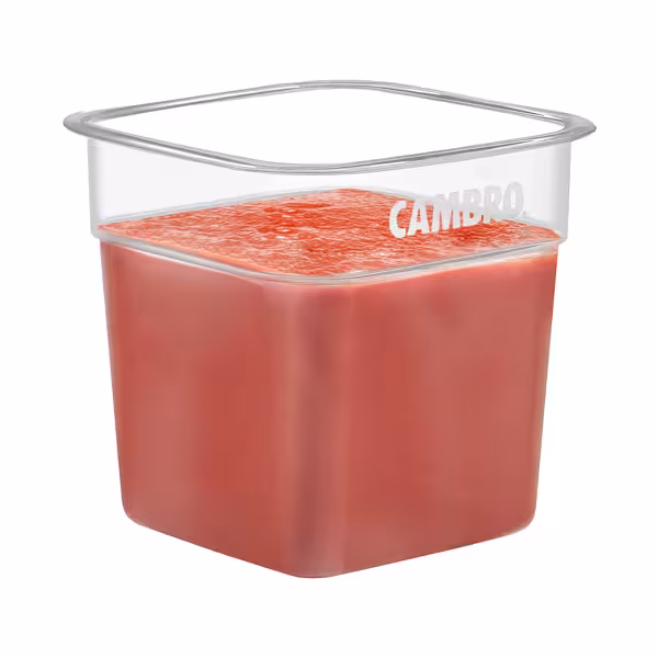 (6 pieces) CAMBRO | CAMSQUARES® FreshPro Food Containers – 0.9 L – BPA‑free, dishwasher‑safe