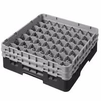 CAMBRO | CAMRACK® - Košara za pranje čaša 1/1 - 49 odjeljaka - Sa 2 produžetka - 500x500 mm - Crna boja