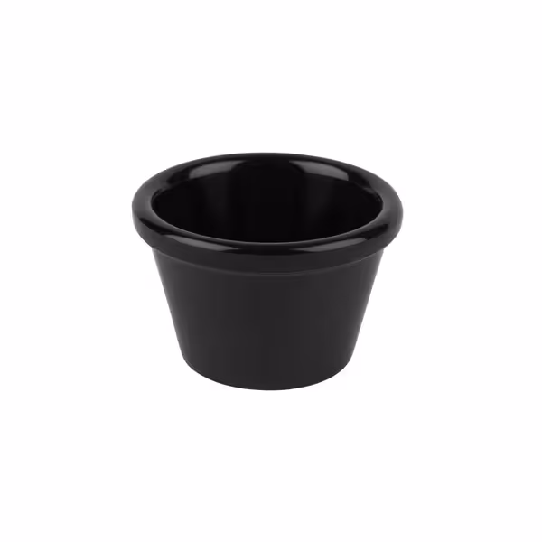 (24 adet) Sos Kasesi - CASUAL - Melamin - 50ml - yuvarlak - Ø60mm - Siyah