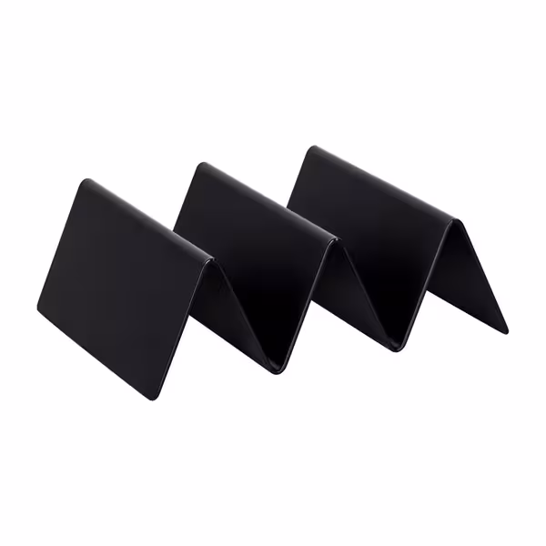 Açık Büfe Teşhir Standı - Paslanmaz Çelik - Siyah - 120x150mm