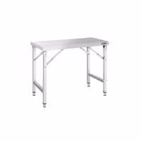 Paslanmaz Çelik Çalışma Tezgahı - Katlanabilir - 1200x700mm