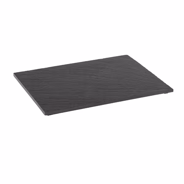 (6 adet) VALO Sunum Tabağı - Dikdörtgen - Doğal arduvaz taş - GN 1/2 - 325x265mm - Siyah