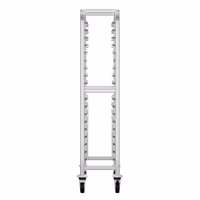 Inox kolica za GN plehove - za 17 GN 1/1 - kotači Ø 125 mm (2 s kočnicom)