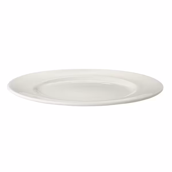 (6 pcs) LUX | Plate - flat - Porcelain - Ø280mm - Ivory
