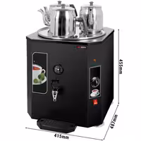 Commercial Tea Urn Manual Fill - 37 Litres - 3.5 kW - with 3 teapots