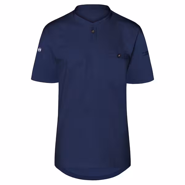 (6 pieces) KARLOWSKY | Men's Short Sleeve Performance Work Shirt – Slim Fit - Navy - Size XS