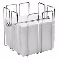 (6 adet) Peçetelik - WIRE - Metal - yaklaşık 150 kokteyl peçetesi - 190x190x190mm - ağırlık çubuğu dahil