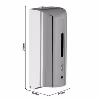 Dispenzer sapuna - senzorski - 1000 ml - Nehrđajući čelik (inox) - zidna montaža, prozor razine, zaključavanje s ključem