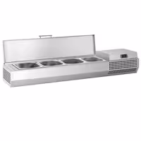 Aukstuma galda vitrīna PREMIUM PLUS - 1328x413 mm - 4 x GN 1/3