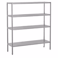 رفوف ستانلس ستيل ECO - 1600x500mm - عمق: 500 mm - 4 رفوف (قابلة للتعديل) - الحمولة: 280 kg