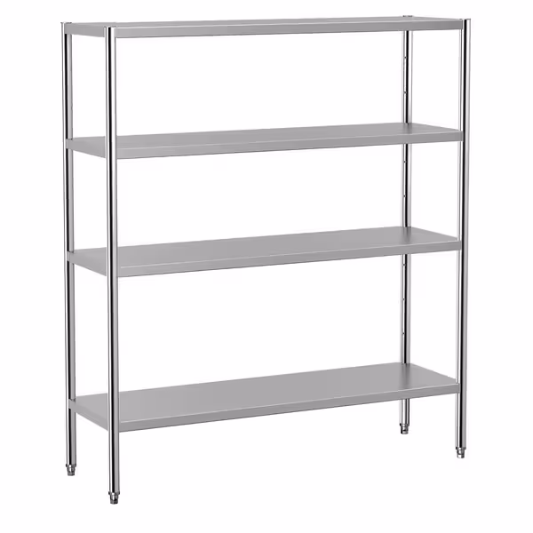 رفوف ستانلس ستيل ECO - 1600x500mm - عمق: 500 mm - 4 رفوف (قابلة للتعديل) - الحمولة: 280 kg