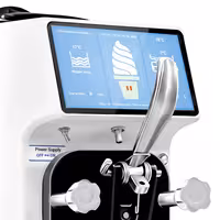 Commercial Soft Serve Ice Cream Machine - 16L/h - 1.15kW - Touchscreen - Countertop - Pre-Cooling