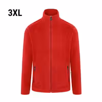 KARLOWSKY | Men's Work Fleece Jacket – Red - 3XL - Recycled Polyester - 60°C Washable