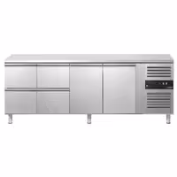 Commercial Counter Fridge ECO - 2230x700mm - with 2 doors - 4 drawers (GN 1/1) - capacity 553 litres