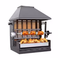 Charcoal Chicken Grill (Rotisserie) - with 1 spit for up to 3 chickens