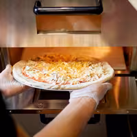 Electric Deck Pizza Oven - Twin Deck - Refractory Stone Deck - 4+4 - Ø 20cm (7.9") - 230V Single Phase - Mechanical Controls - up to 350°C
