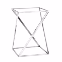 Etagere / Buffet Stand - square - Height: 475mm - incl. 1 Melamine bowl - Chrome