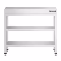 Edelstahl Arbeitstisch PREMIUM - 700x600mm - mit Grundboden & Zwischenboden