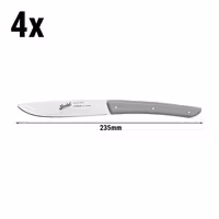 BERKEL | (4 bucăți) - Cuțit pentru friptură - Gri - 110mm