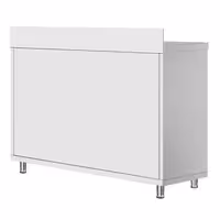 خزانة قاعدية ستانلس ستيل KOPENHAGEN ECO - 1200x600mm - أبواب منزلقة - مع حاجز خلفي