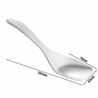 (6 pcs) Serving Spoon PREMIUM - Length: 265mm - Melamine - White