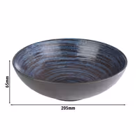 (6 adet) Kase - Melamin - LOOPS - 1L - köşeli - 205x205mm - Derinlik:65mm - Mavi