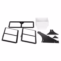 Etagere / Buffet Stand - Black - square - Height: 415mm - incl. 6 Melamine bowls 498x240mm - with 3 shelves - Powder-coated stainless steel frame & Melamine bowls