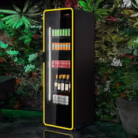 Nevera expositora de bebidas - 670mm - 550 litros - 1 puerta de cristal - con iluminación LED - display digital de temperatura