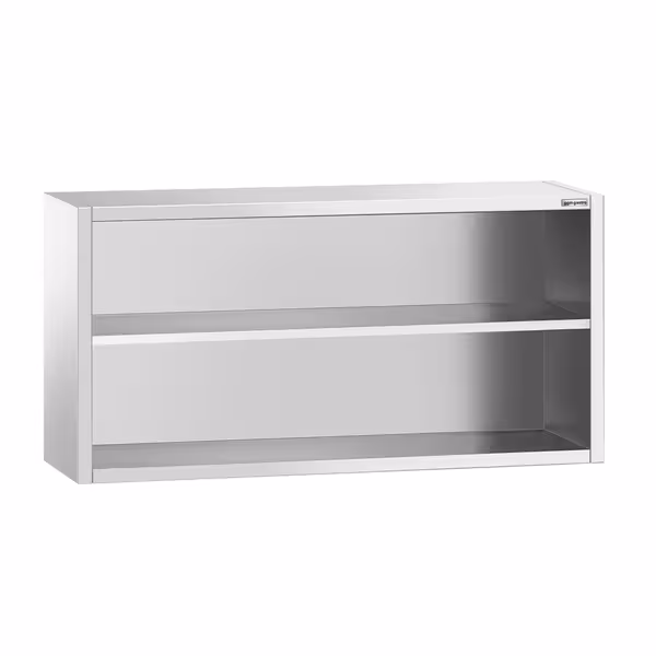 خزانة حائط ستانلس ستيل PREMIUM - 1600x400mm - بدون باب انزلاقي - بدون باب ذو أجنحة - ارتفاع 800 mm