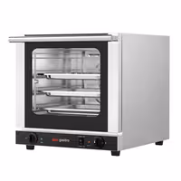 Commercial Convection Oven – Manual Controls – for 4 × GN 2/3 – with Timer – incl. 3 Baking Trays