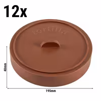 (12 pcs) Serving Pot - incl. Lid - 195x195x40mm