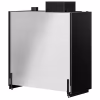 (2 pcs) Commercial multideck display fridge - 3750mm - 4 hinged glass doors & 5 shelves - Black