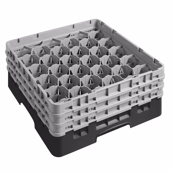 CAMBRO | CAMRACK® – Glasdiskkorg 1/1 – 30 fack – med 3 förlängare – 500x500 mm – Svart