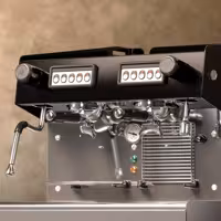 Profesyonel Espresso Kahve Makinesi "Compact" - 2 Gruplu - Manuel - dahil Ön Demleme (Preinfusion) Sistemi & 1 Buhar Kolu - Tall Cup