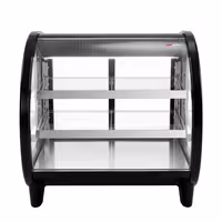 Countertop display fridge - 188L - 718mm - Double glazing - square - with 2 shelves - rear sliding glass doors