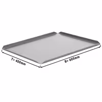 (5 kom) Pladanj za prezentaciju - Aluminij - 600x400x10 mm - pravokutni - srebrna