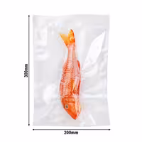 (1000 pcs) Boil in the bag pouches - Smooth - 200x300mm - Transparent