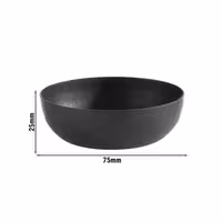 (6 adet) Sos Kasesi - LEVANTE - Paslanmaz çelik - 50ml - Ø75mm - Siyah