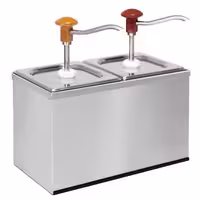 Postolje za aparate za točenje umaka - SEK2 - inox - 340x180x220 mm - za 2x 2 l - kompatibilno s SEK2