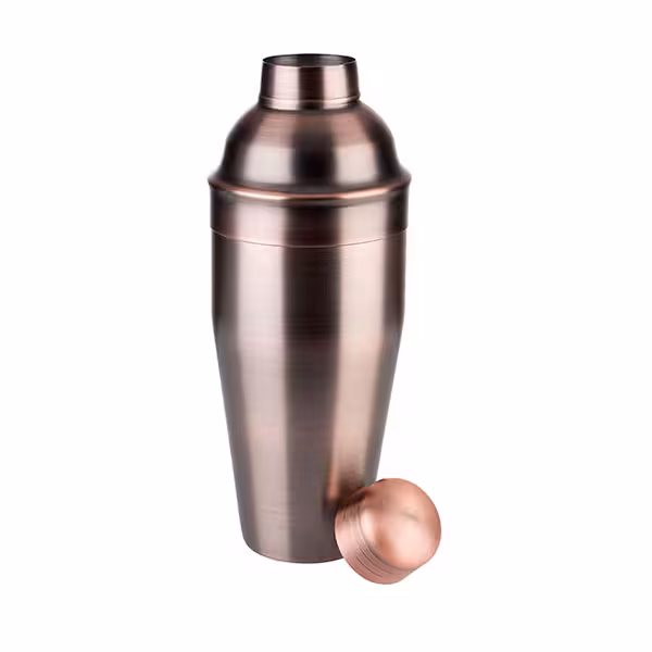 (6 adet) Kokteyl Shaker - Klasik - Bakır Kaplama - 700ml