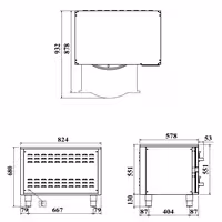 Profesionalni grijani ormar za hranu - 4 kW - GN 1/1 - 2 ladice - 824x578x680 mm